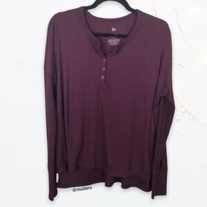 SO Purple Boho Knit Top